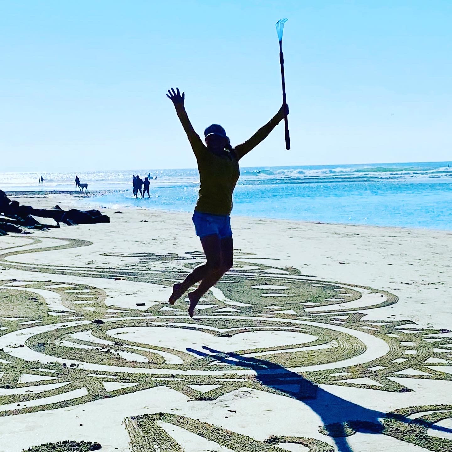Sand Art creations on San Diego Beaches - Sharon Belknap Design
